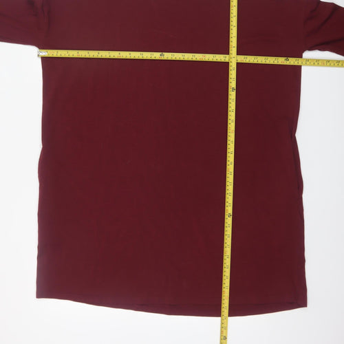 Hush Women's Red Basic Jersey Boat Neck T-Shirt Size S