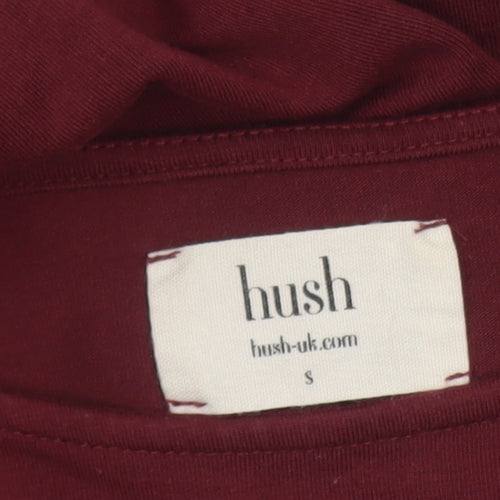 Hush Women's Red Basic Jersey Boat Neck T-Shirt Size S