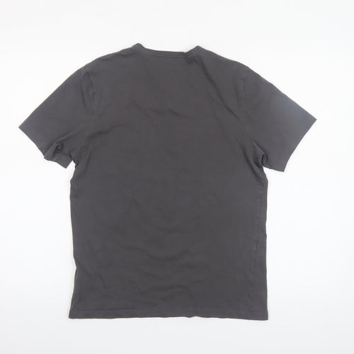 Hugo Boss Men's Black Cotton Crew Neck Logo T-Shirt Size S