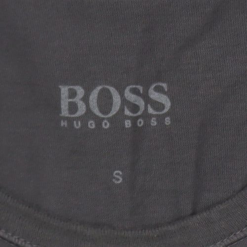 Hugo Boss Men's Black Cotton Crew Neck Logo T-Shirt Size S
