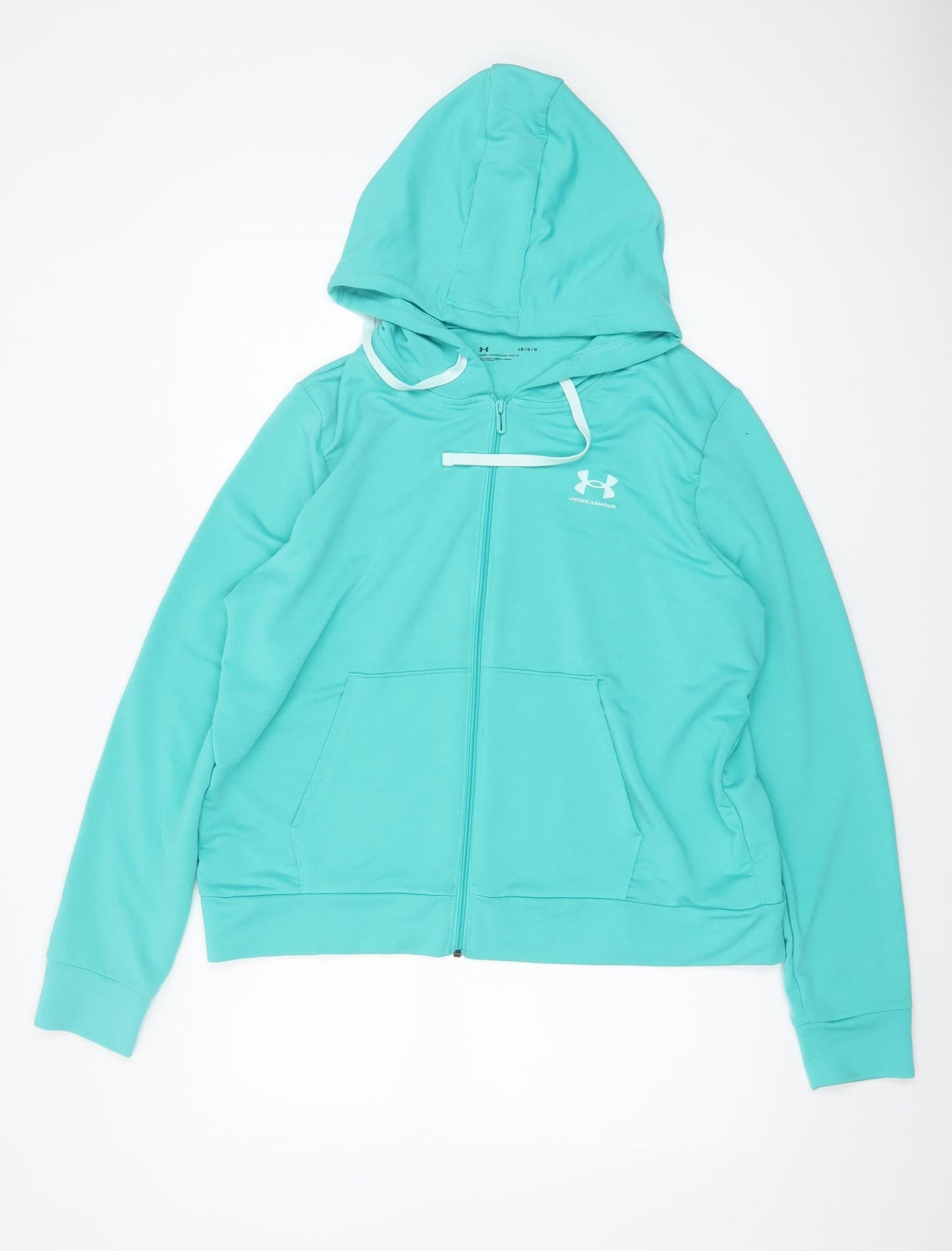 Under Armour Womens Turquoise Full Zip Hoodie Size Large