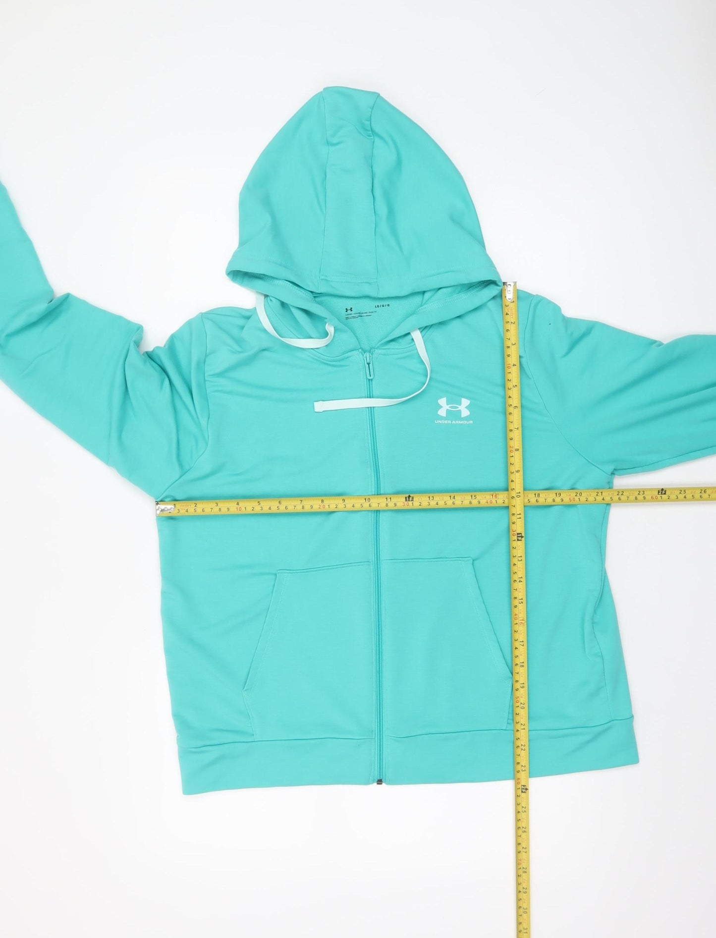 Under Armour Womens Turquoise Full Zip Hoodie Size Large