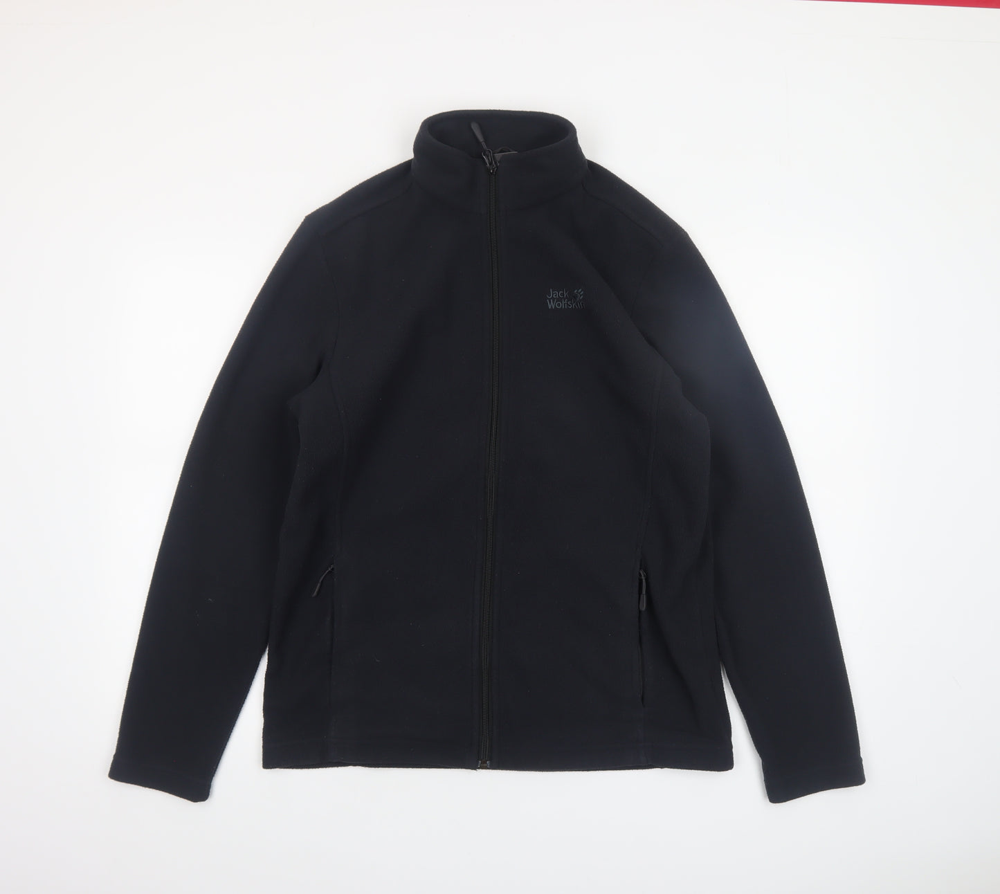 Jack Wolfskin Mens Black Fleece Full Zip Outdoor Jacket Size S