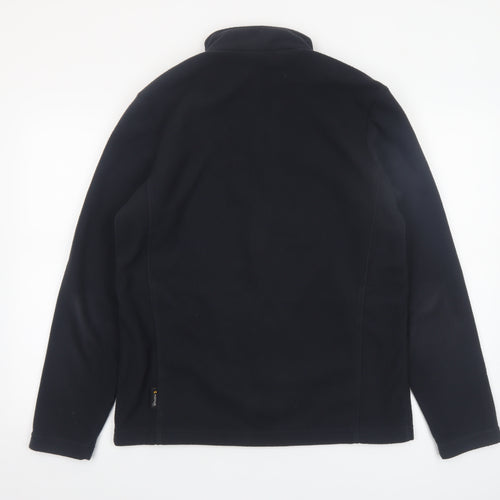 Jack Wolfskin Mens Black Fleece Full Zip Outdoor Jacket Size S
