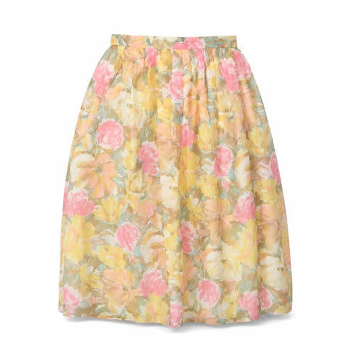 Carmelle Womens Floral A-Line Cotton Skirt Size 14 Multicoloured