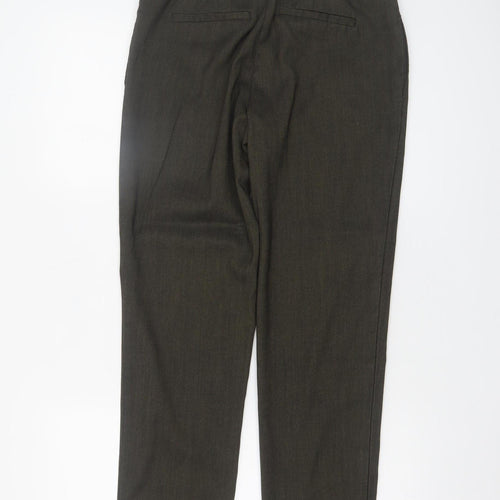 Next Women's Brown Slim Fit Dress Pants Size 10 Straight Leg Trousers