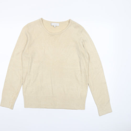 Debenhams Women’s Beige Crew Neck Acrylic Jumper Size 12