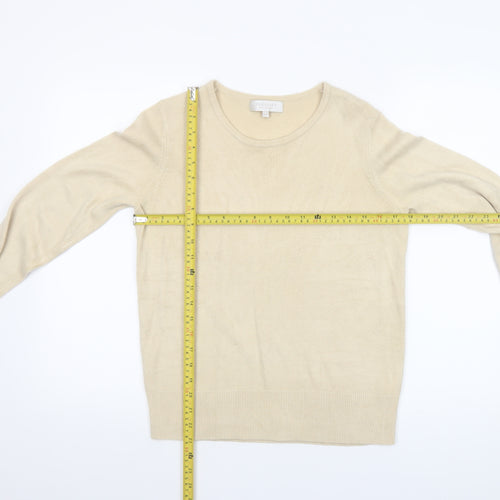 Debenhams Women’s Beige Crew Neck Acrylic Jumper Size 12