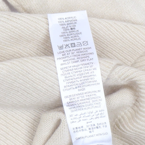 Debenhams Women’s Beige Crew Neck Acrylic Jumper Size 12