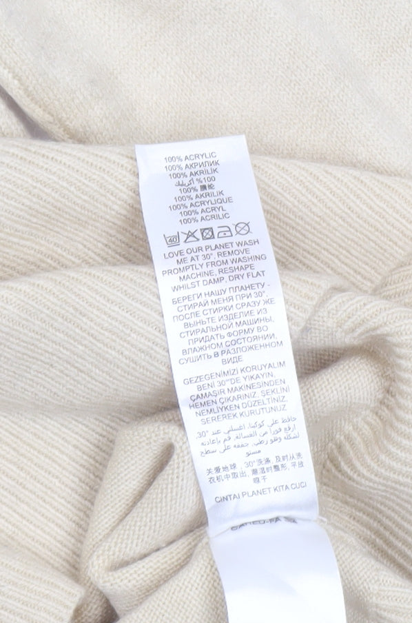 Debenhams Women’s Beige Crew Neck Acrylic Jumper Size 12