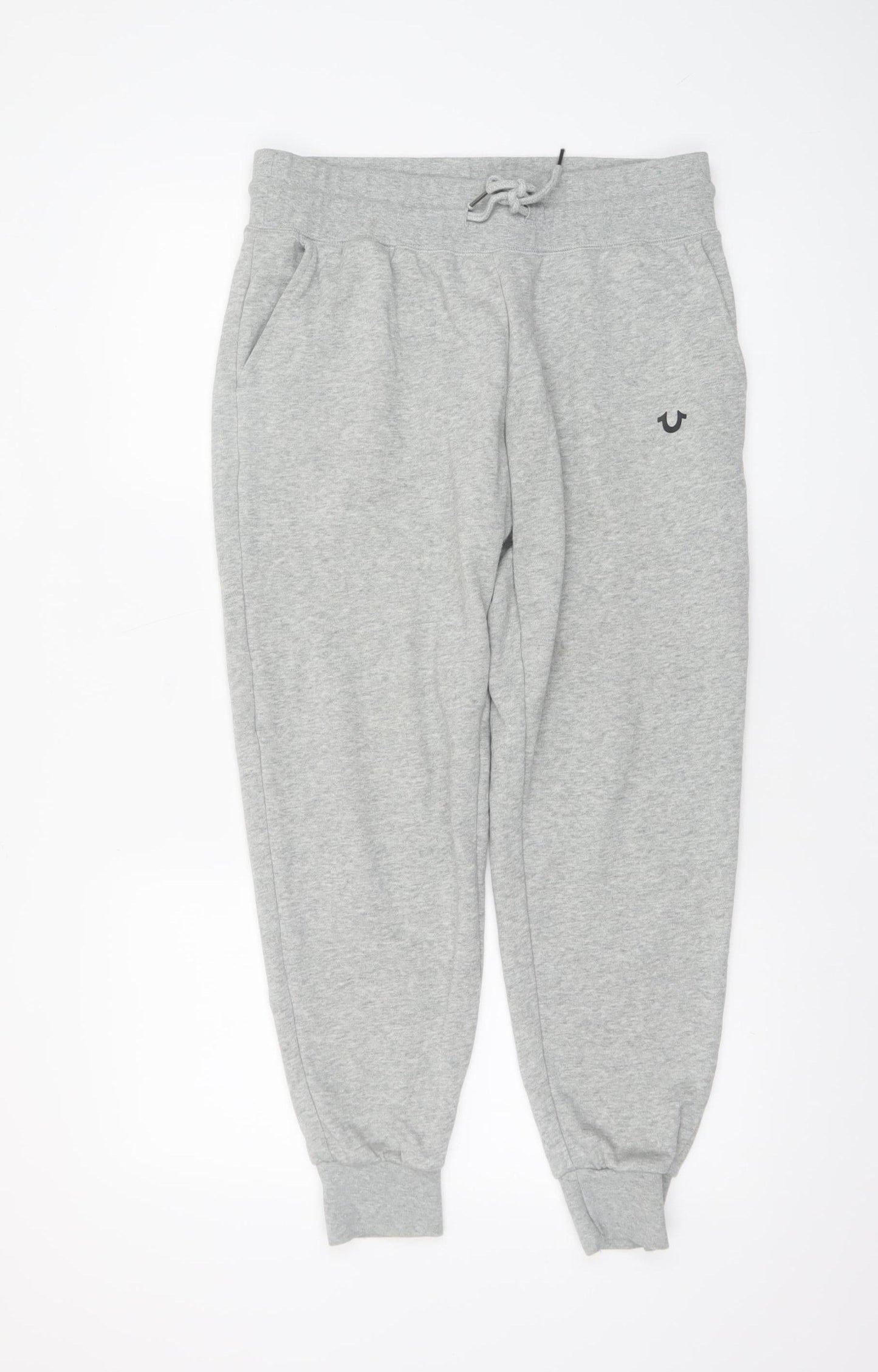 True Religion Men’s Grey Sweatpants M Regular Fit Tapered Fleece