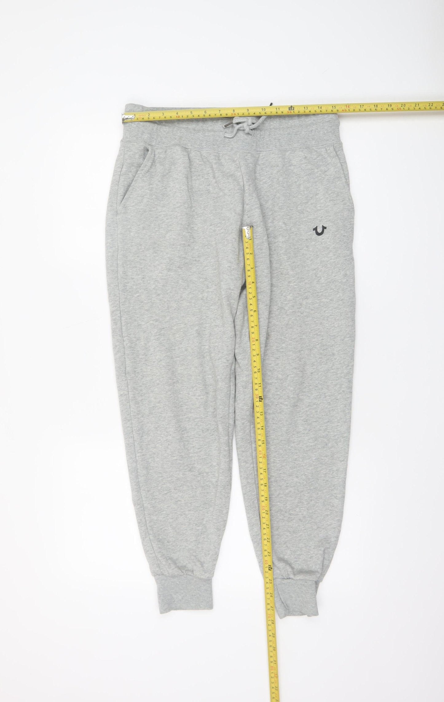 True Religion Men’s Grey Sweatpants M Regular Fit Tapered Fleece