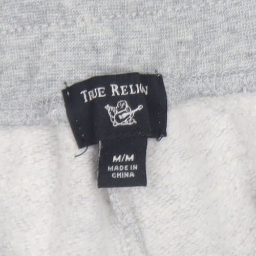 True Religion Men’s Grey Sweatpants M Regular Fit Tapered Fleece