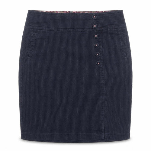 Laura Ashley Women's Blue Cotton Blend Pinstripe Knee Length Pencil Skirt Size 14