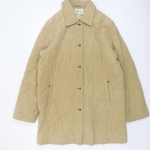 Eastex Women’s Beige Quilted Mid-Length Coat Size 12