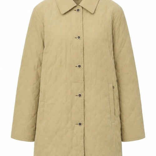 Eastex Women’s Beige Quilted Mid-Length Coat Size 12