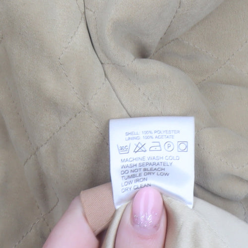 Eastex Women’s Beige Quilted Mid-Length Coat Size 12