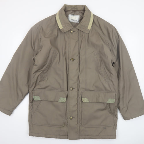 Aldon Men's Brown Quilted Mid-Length Jacket Size M Outdoor Style