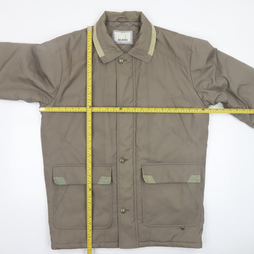 Aldon Men's Brown Quilted Mid-Length Jacket Size M Outdoor Style