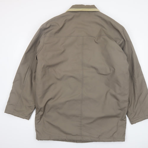 Aldon Men's Brown Quilted Mid-Length Jacket Size M Outdoor Style