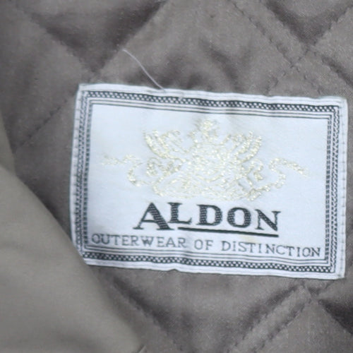 Aldon Men's Brown Quilted Mid-Length Jacket Size M Outdoor Style