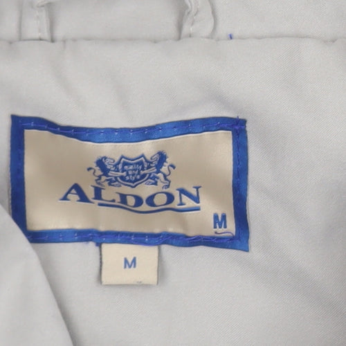 Aldon Men's Beige Classic Bomber Jacket Size M Polyester