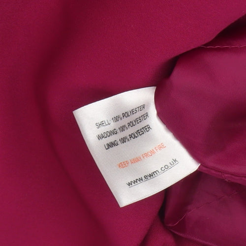 EWM Pure Classics Women’s Magenta Hooded Mid-Length Polyester Coat Size 10