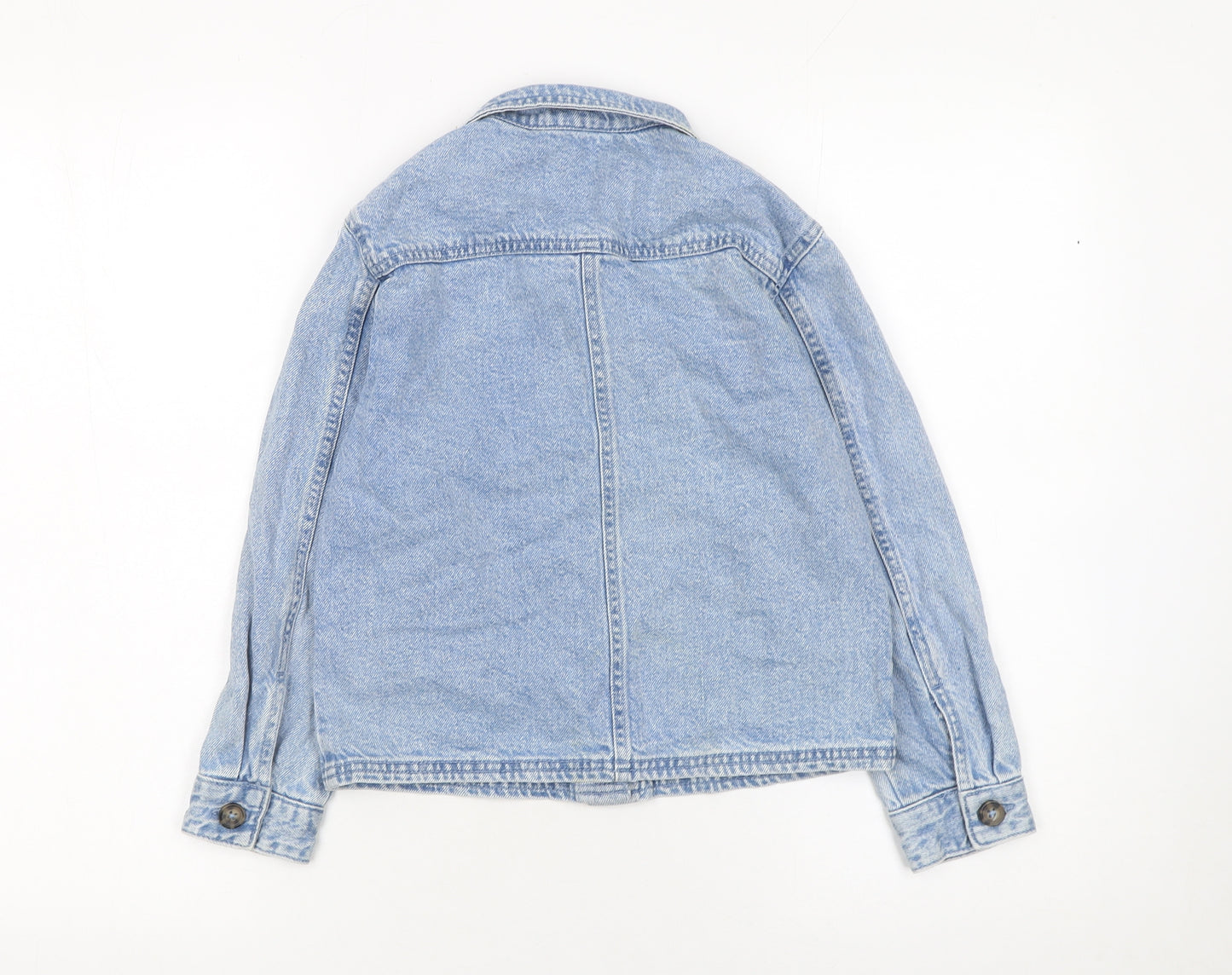 Leigh Tucker Willow Girls Blue Denim Embroidered Shirt Jacket 8-9 Years