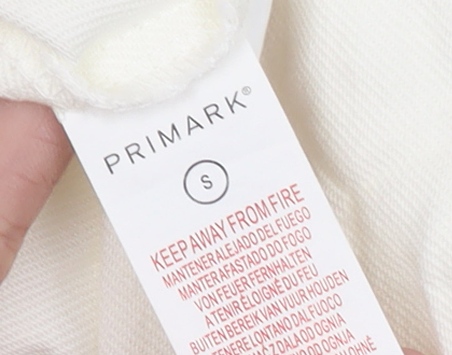 Primark Women's Ivory Button-Up Lyocell Cotton Long Sleeve Shirt Size S