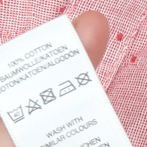 Ann Harvey Womens Pink Long Sleeve Cotton Button-Up Shirt Size 20