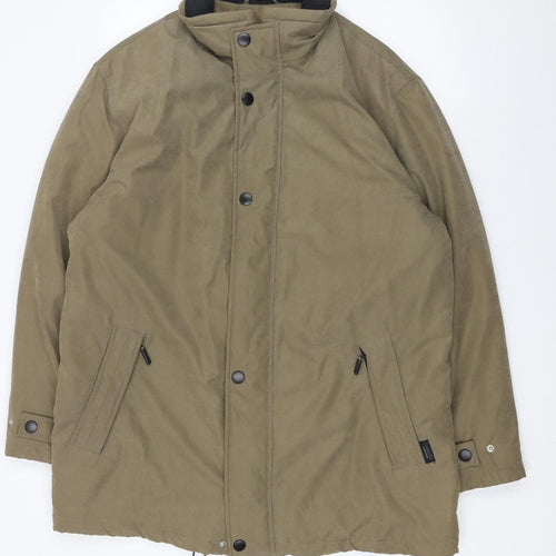 Bush Men's Brown Parka Jacket Size 44 Regular Waterproof Winter Coat