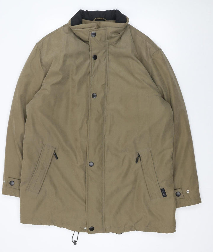 Bush Men's Brown Parka Jacket Size 44 Regular Waterproof Winter Coat