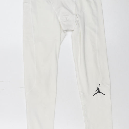 Jordan Men's White Compression Leggings Small Dri-Fit Activewear