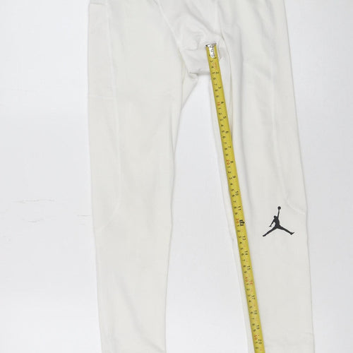 Jordan Men's White Compression Leggings Small Dri-Fit Activewear