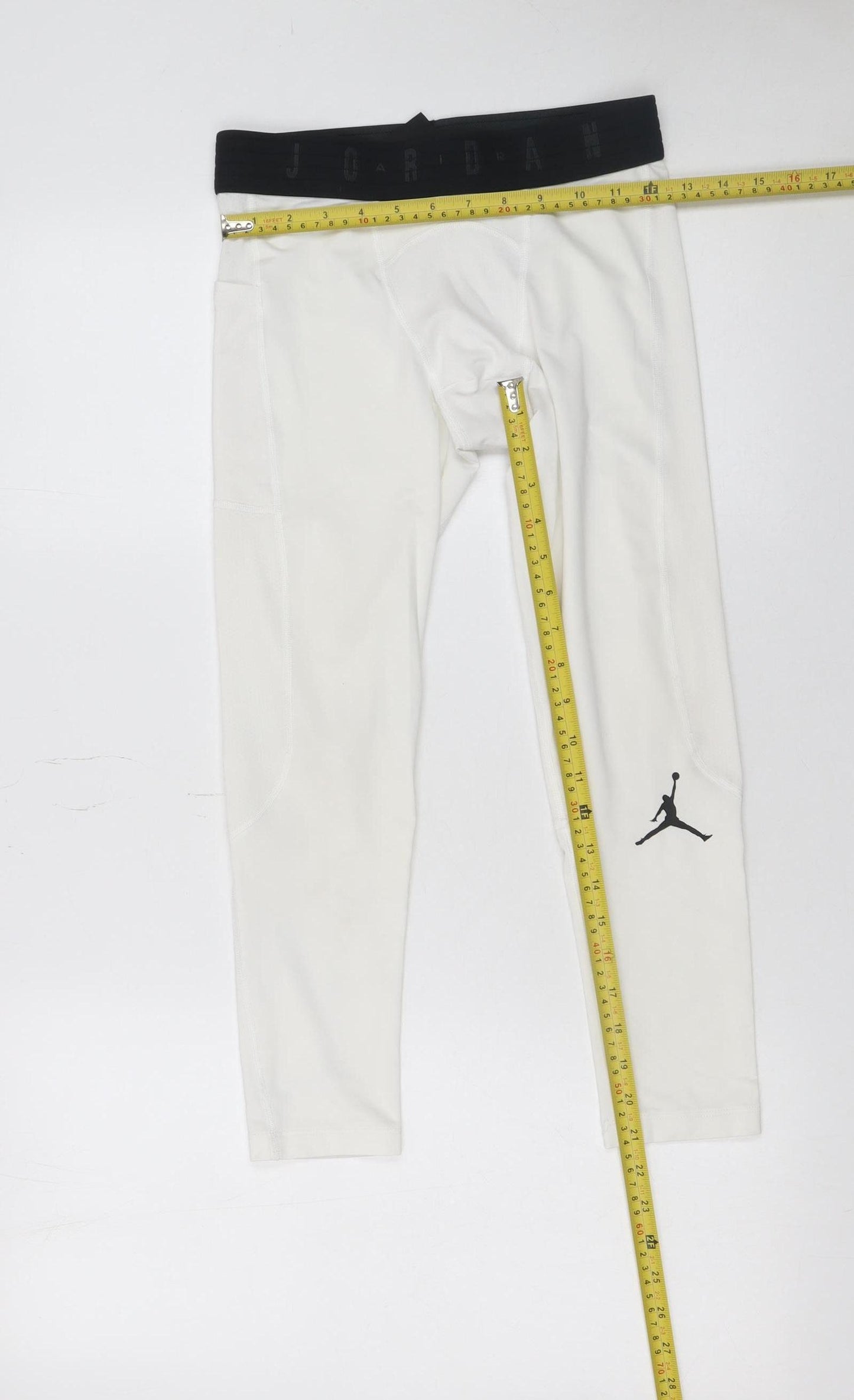 Jordan Men's White Compression Leggings Small Dri-Fit Activewear