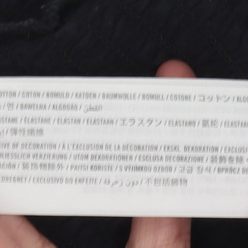 Hollister Womens Black XS Cropped Racerback Tank Top Cotton Blend