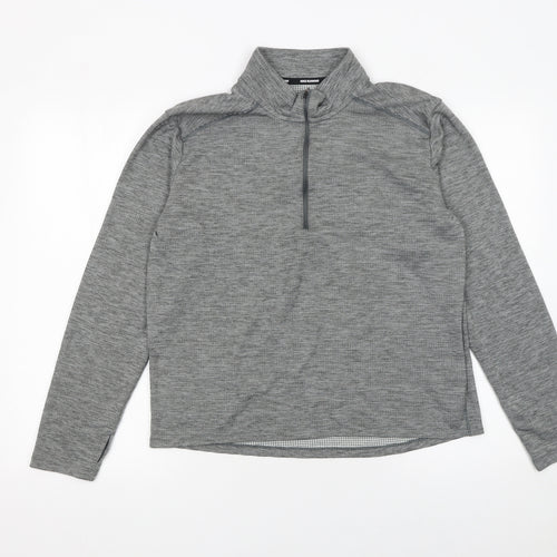 Nike Men's Grey Dri-FIT 1/2 Zip Running Sweatshirt Size M