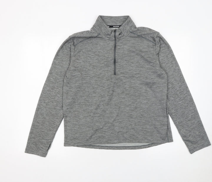 Nike Men's Grey Dri-FIT 1/2 Zip Running Sweatshirt Size M