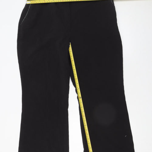 Savoir Women’s Black Size 18 Short Straight Leg Ponte Trousers