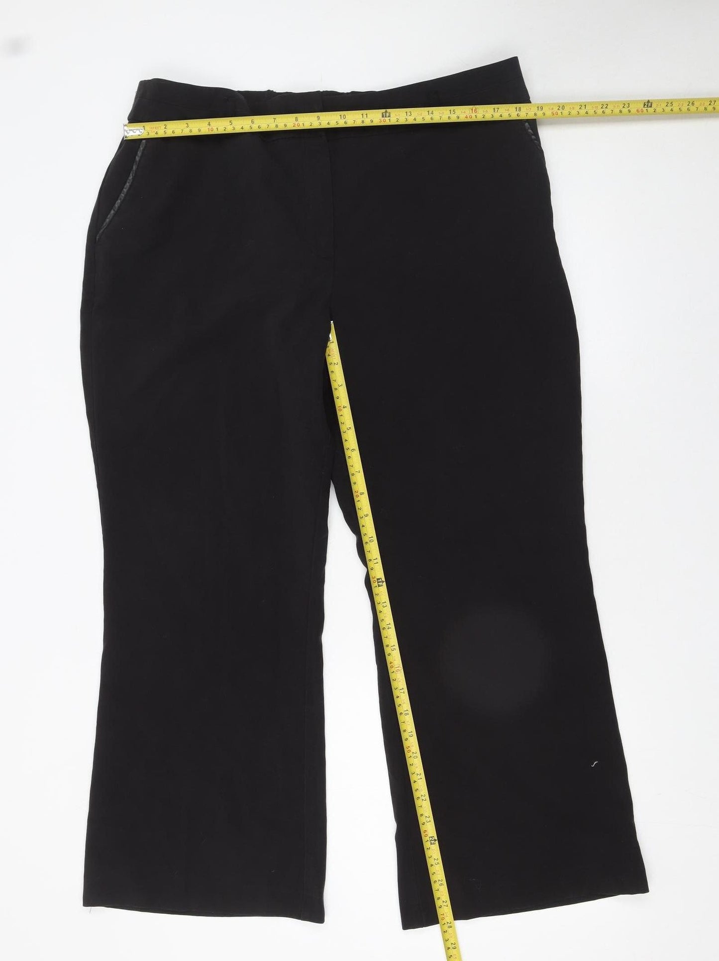 Savoir Women’s Black Size 18 Short Straight Leg Ponte Trousers