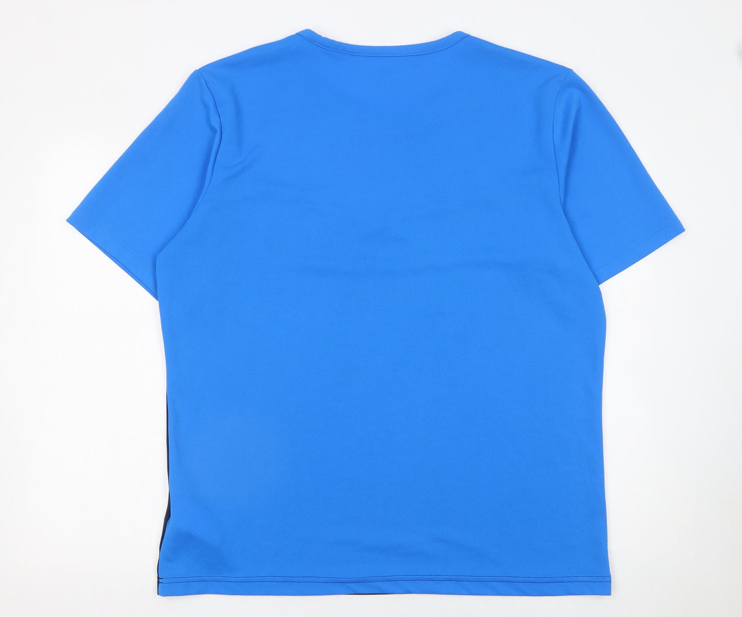 Puma Men Blue Colourblock DryCELL 2XL Short Sleeve Sports T-Shirt