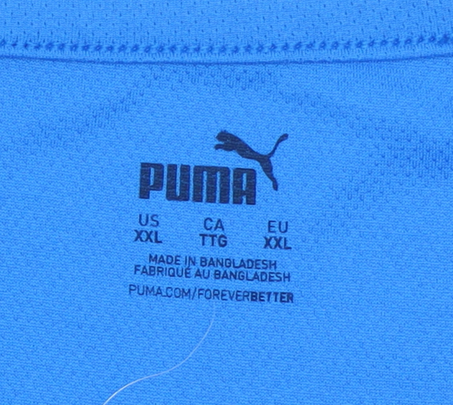 Puma Men Blue Colourblock DryCELL 2XL Short Sleeve Sports T-Shirt