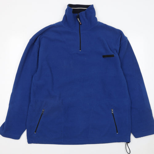 Active Men's Blue Fleece 1/2 Zip Pullover Sweatshirt Size L