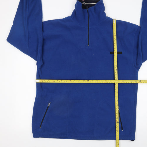 Active Men's Blue Fleece 1/2 Zip Pullover Sweatshirt Size L