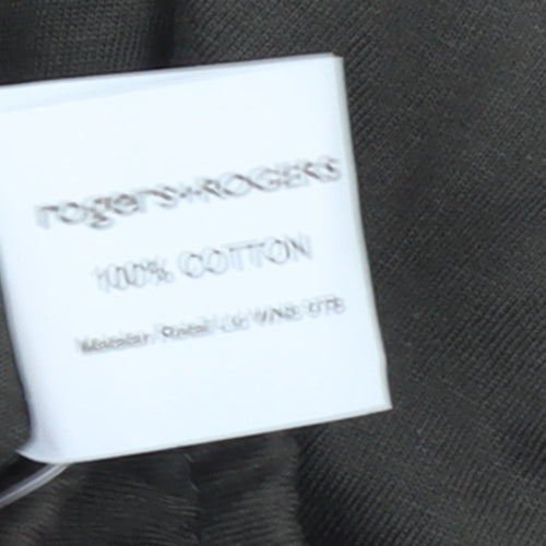 Roger & Rogers Women Khaki Short Sleeve Henley T-Shirt Size 20 100% Cotton