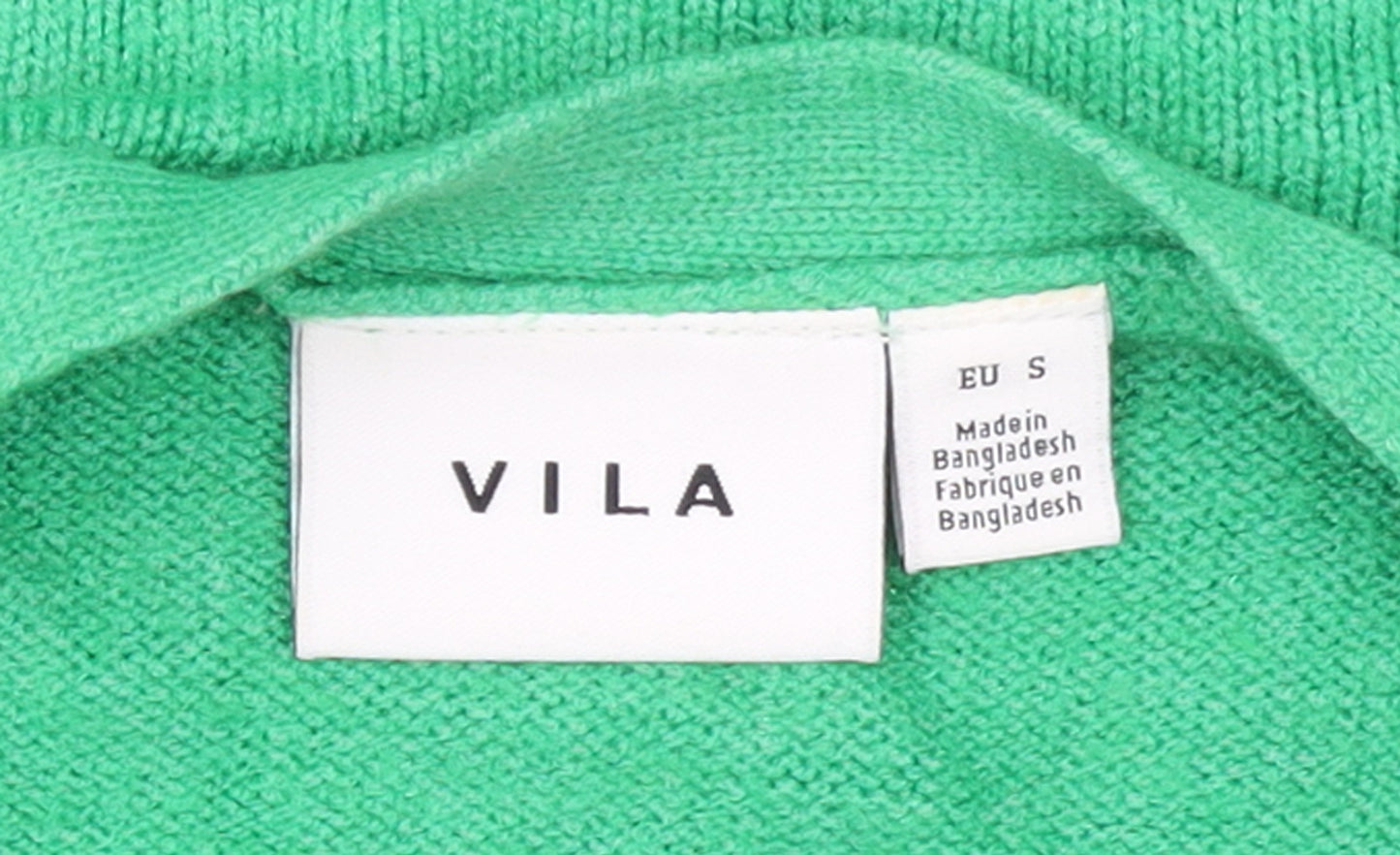 Vila Womens Green Long Sleeve Open Knit Cardigan Size S