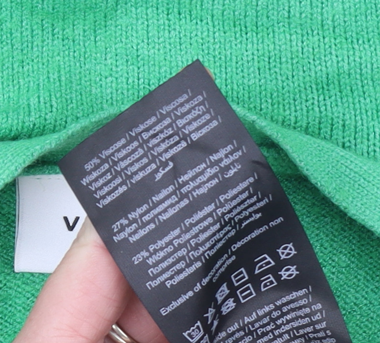 Vila Womens Green Long Sleeve Open Knit Cardigan Size S