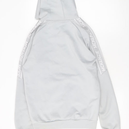 McKenzie Mens Grey 1/2 Zip Hooded Sweatshirt Medium