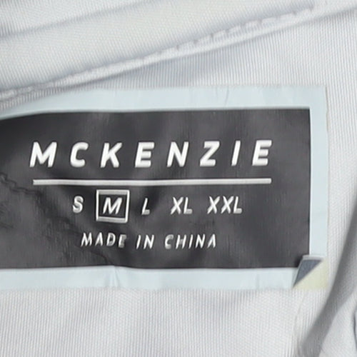 McKenzie Mens Grey 1/2 Zip Hooded Sweatshirt Medium