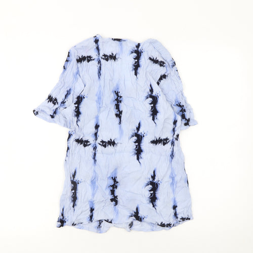 Desires Women Blue Tie-Dye Viscose Tunic Blouse Size L